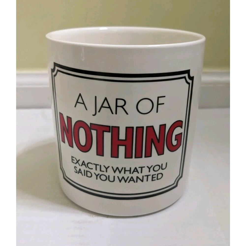 A Jar Of Nothing Ceramic White Humor Jar By Our Name Is Mud Microwave Dishwasher